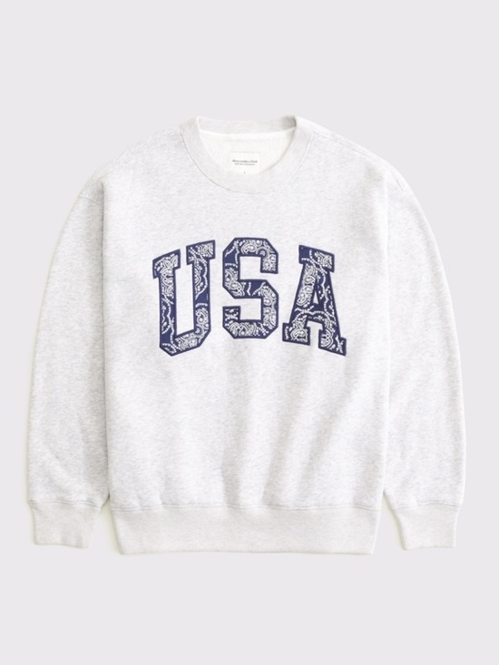 Abercrombie & Fitch Tops - Abercrombie & Fitch USA Oversized Sunday Crew, Size XXSMALL